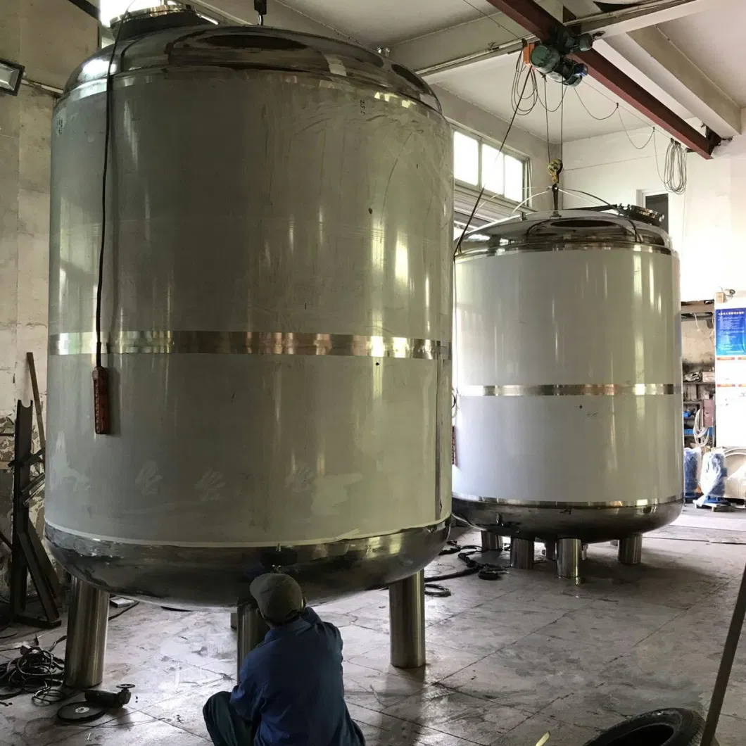 CIP Cleaning Sanitary Insulation Wall Jackete Mixing Tank Price