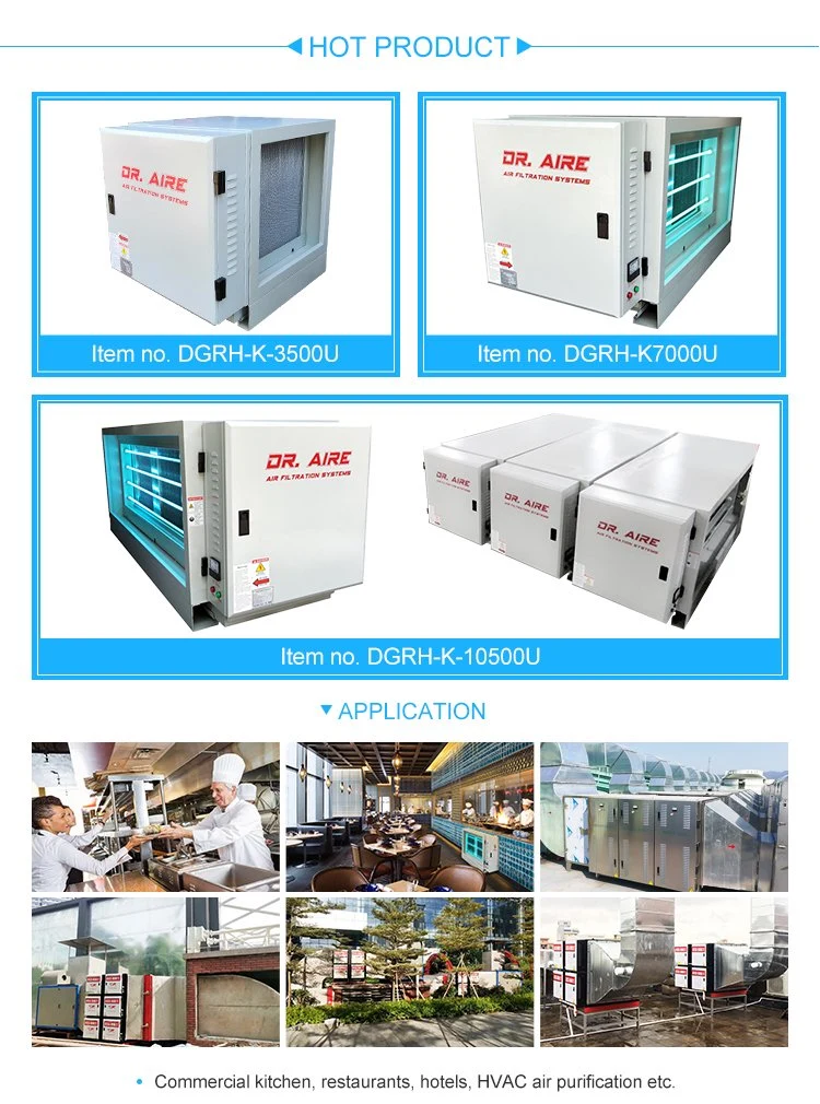 Dr Aire Over 95% Smoke Remove Electrostatic Air Cleaner for Dyeing Printing Production Line Emission