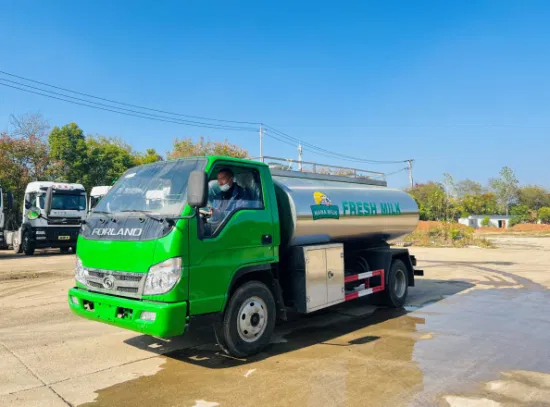 Camión de leche de 6000 litros con 2 compartimentos para tanque con sistema de autolimpieza CIP